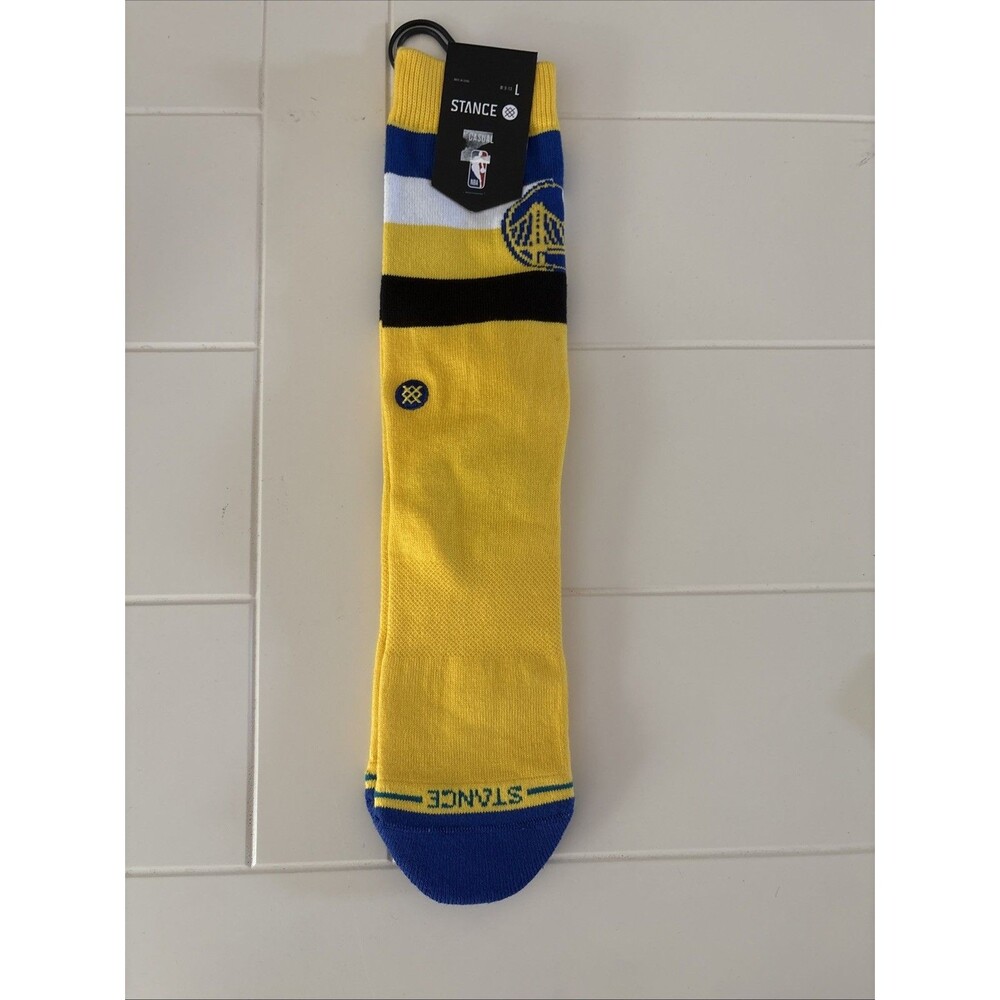Stance NBA Golden State Warriors Crew Height Socks  with Logo Size M 9-13